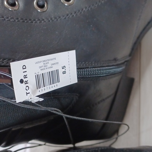 Torrid Lace Up Sweater Bootie - Picture 3 of 7